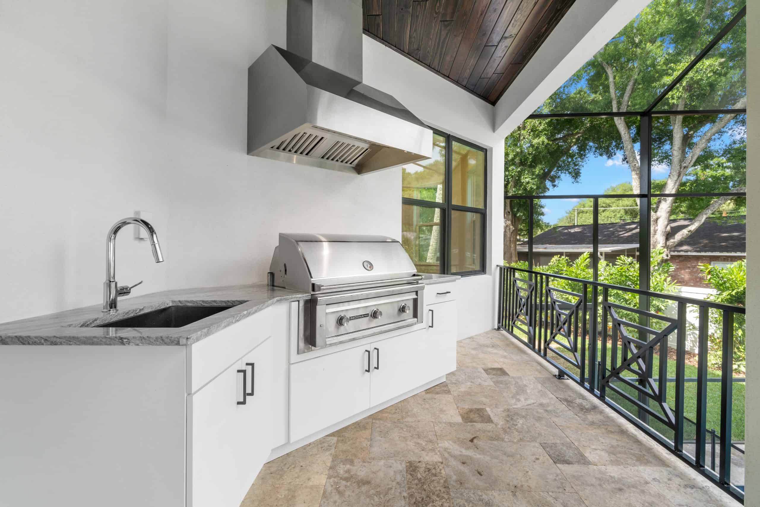 Outdoor Kitchen - Sunset Park Modern Traditional Home